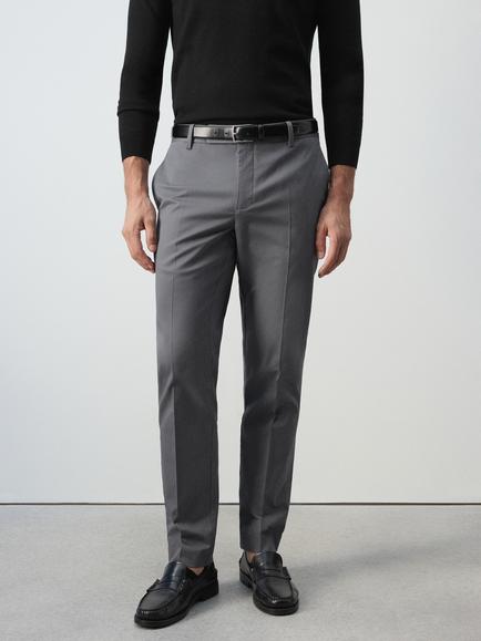 Mango Mid Rise Tailored Trousers, Asphalt