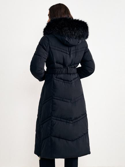 Phase Eight Dixie Maxi Puffer Coat, Black - view 2, Black
