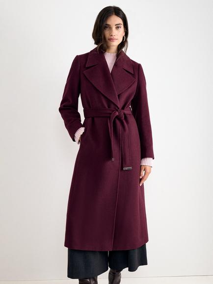 Phase Eight Nicoletta Wool Rich Longline Coat, Burgundy, Burgundy
