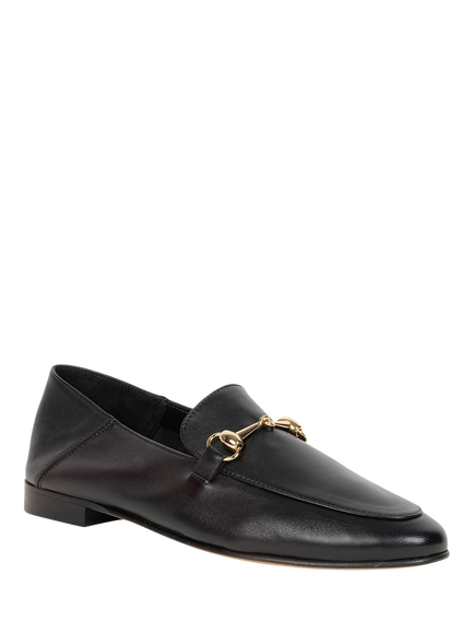 Bobbies Jill Leather Horsebit Loafers, Passion Black - view 2, Passion Black