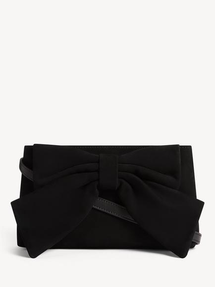 Hobbs Maisey Bow Clutch Bag, Black, Black