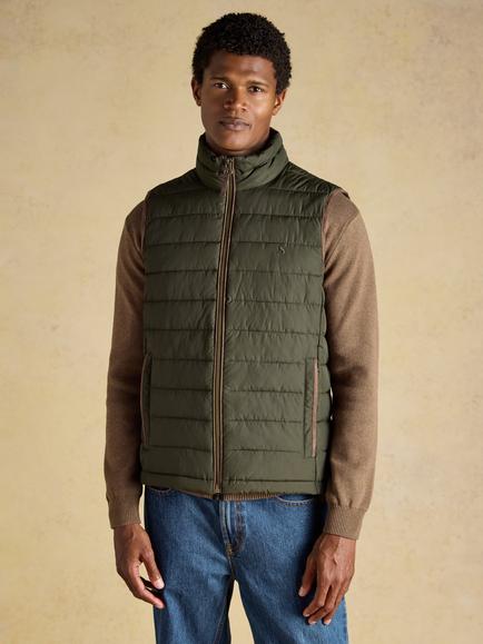 Joules Quilted Gilet, Green