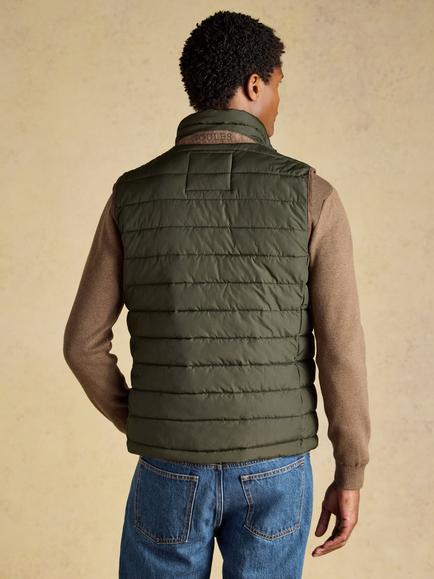 Joules Quilted Gilet - view 2, Green