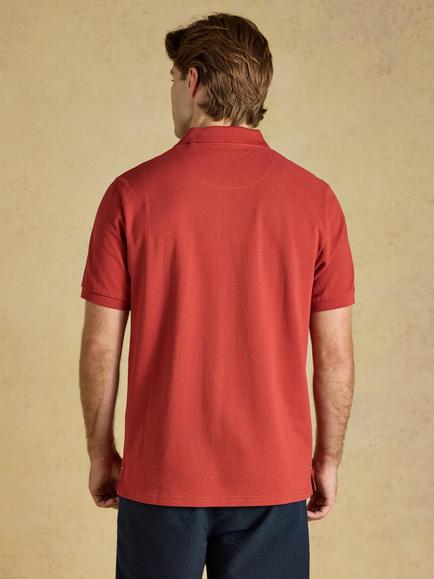 Joules Woody Cotton Regular Fit Short Sleeve Polo Shirt, Burnt Orange - view 2, Burnt Orange