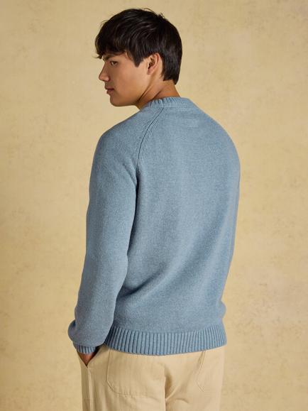 Joules Cotton Rich Dog Jumper, Blue - view 2, Blue
