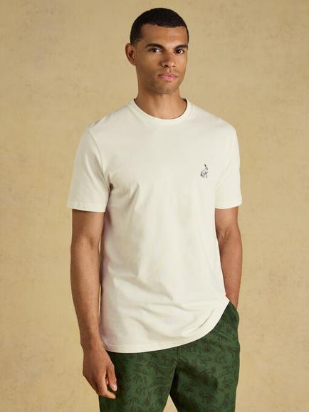 Joules Hare Pyjama Set, Green/Ecru - view 2, Green/Ecru