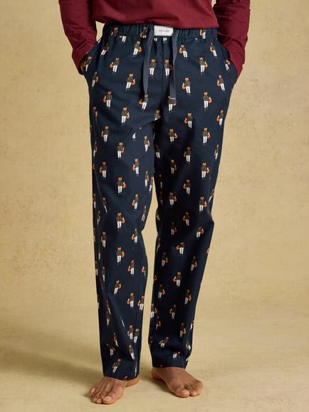 Joules Dozer Cotton Pyjama Bottoms, Navy, Navy