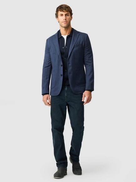 Rodd & Gunn Deveron Cotton Rich Tailored Jacket, Indigo - view 2, Indigo