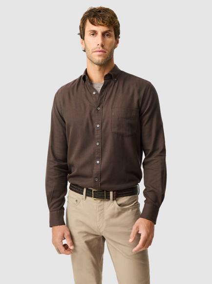Rodd & Gunn Barrhill Cotton Rich Slim Fit Button-Down Oxford Shirt, Brick