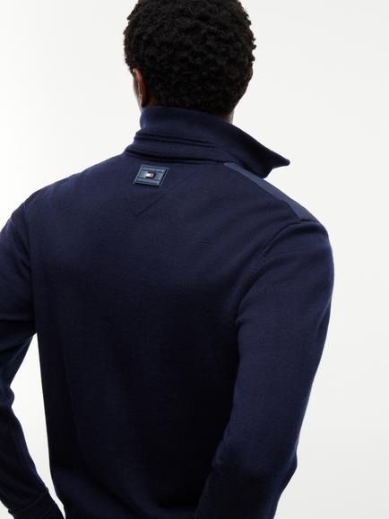 Tommy Hilfiger Mixed Media Wool Blend Jacket, Navy - view 2, Navy