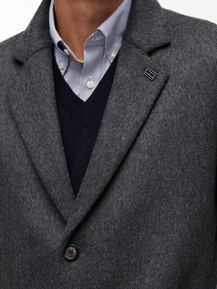 Tommy Hilfiger Wool Rich Overcoat, Dark Grey - view 2, Dark Grey