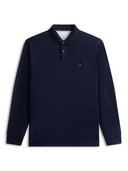 Tommy Hilfiger Regular Fit Cotton Rich Polo Shirt, Navy, Navy