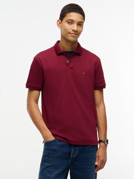 Tommy Hilfiger Regular Fit Polo Shirt, Dark Green, Dark Red