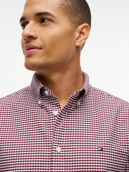 Tommy Hilfiger Regenerative Cotton Blend Regular Fit Gingham Shirt, Multi - view 2, Multi