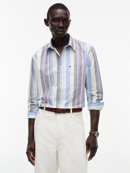 Tommy Hilfiger Oxford Multi Stripe Relaxed Fit Shirt, Multi, Multi