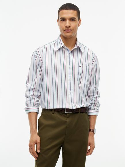 Tommy Hilfiger Cotton Regular Fit Stripe Shirt, Multi, Multi