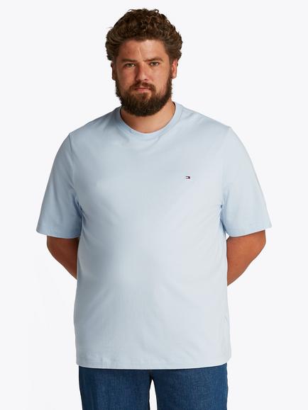 Tommy Hilfiger Plus Regenerative Cotton Crew Neck T-Shirt, Sky Blue