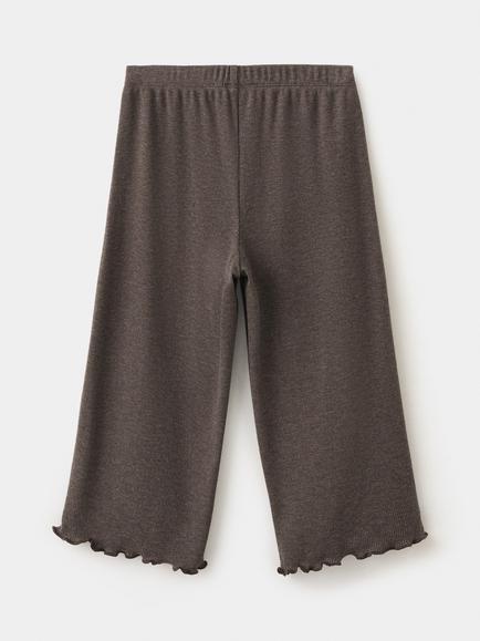Mango Kids' Frill Bottom Joggers, Chocolate - view 2, Chocolate