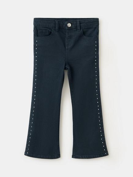 Mango Kids' Flared Denim Jeans, Navy, Navy