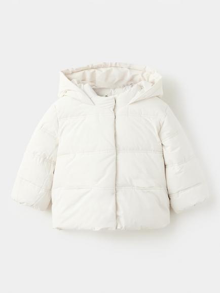 Mango Kids' Insulated Anorak, Off White, Off White