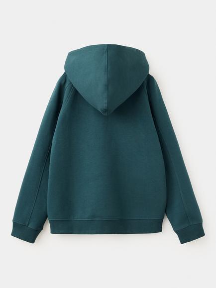 Mango KIds' Sudadera Full Zip Hoodie, Bottle Green - view 2, Bottle Green