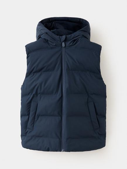 Mango Kids' Padded Hooded Gilet, Navy