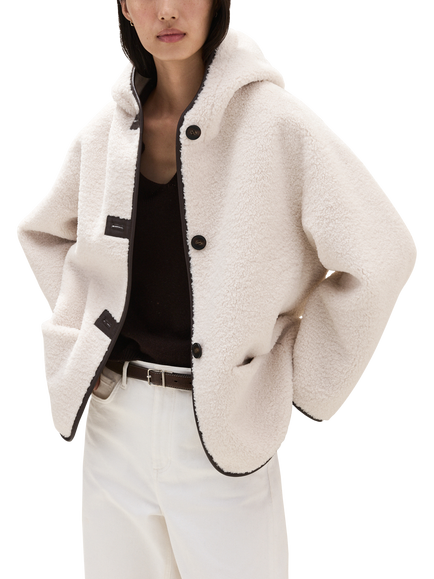 The White Company Hooded Borg Coat, Porcelain, Porcelain