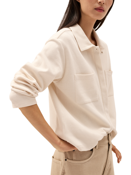 The White Company Boxy Jersey Shirt, Scandi White, Scandiwhte