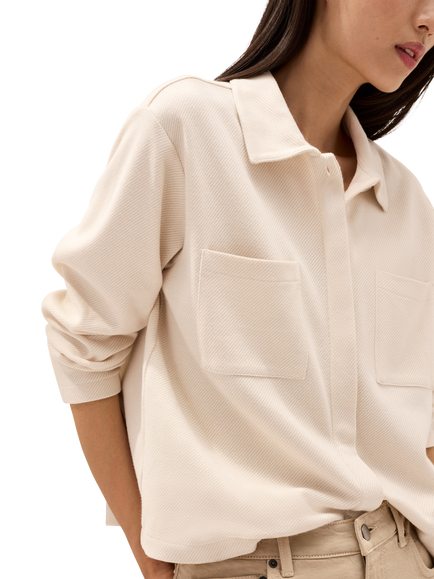 The White Company Boxy Jersey Shirt, Scandi White - view 2, Scandiwhte