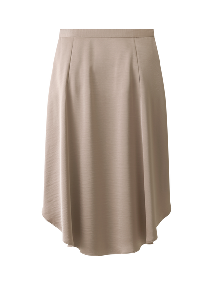 The White Company Curve Hem Midi Skirt, Rye, Rye