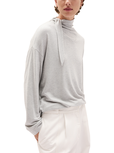 The White Company Cowl Scarf Top, Frost Grey, Frost Grey