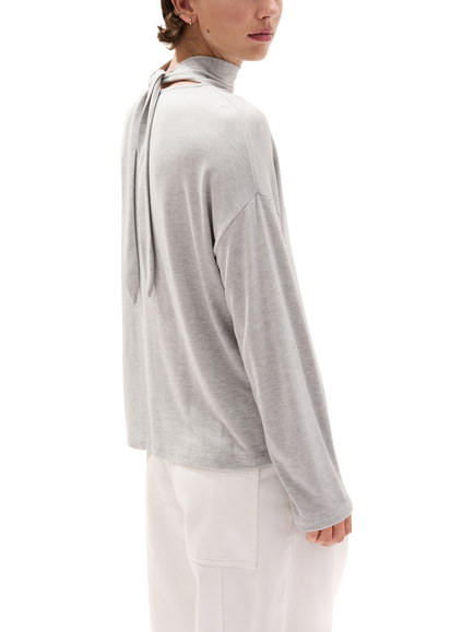 The White Company Cowl Scarf Top, Frost Grey - view 2, Frost Grey