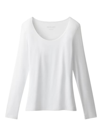 The White Company The Double Layering Long Sleeve T-Shirt containing TENCEL™ Modal, White