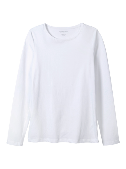 The White Company Layering Long Sleeve T-Shirt, White, White
