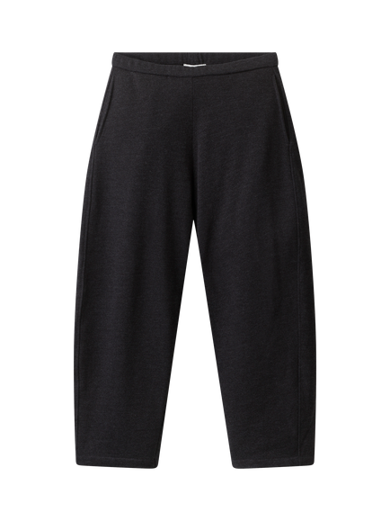 The White Company Jersey Barrel Trousers containing LENZING™ ECOVERO™ Viscose, Grey, Grey