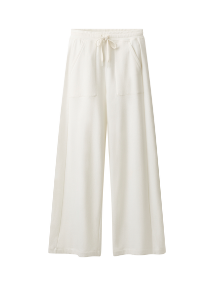 The White Company Ultimate Wide Leg Trousers, Ivory, Ivory
