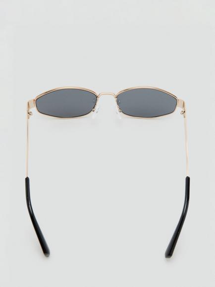 Mango Women's Oval Sunglasses, Gold - view 2, Gold