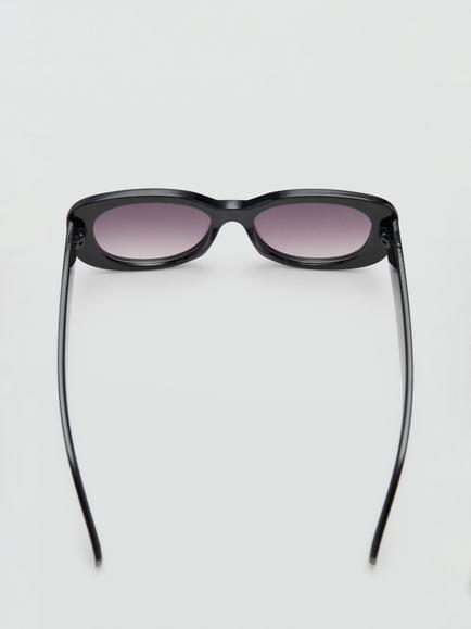 Mango Women's  Rectangle Sunglasses, Black - view 2, Black