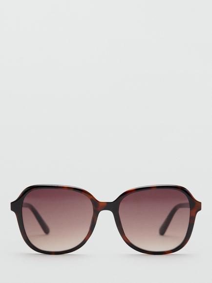 Mango Women's Squared Sunglasses, Chocolate, Chocolate