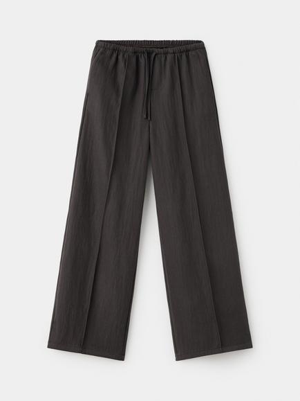 Mango Kids' Drawstring Wide Leg Trousers, Brown - view 2, Brown