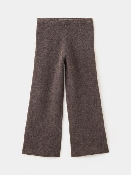 Mango Kids' High Rise Wide Leg Trousers, Brown - view 2, Brown