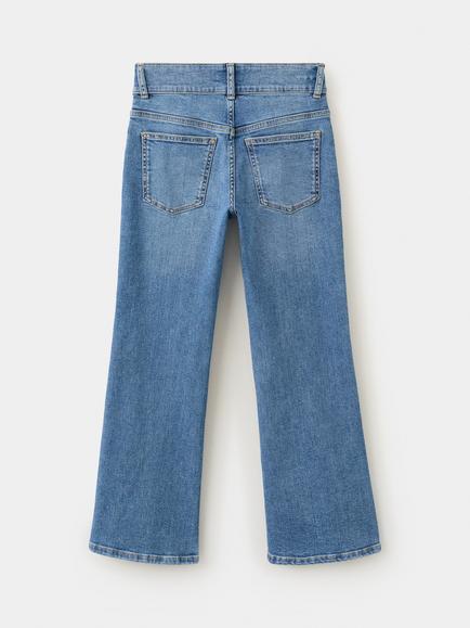 Mango Mid-Rise Flared Jeans, Mid Blue - view 2, Mid Blue