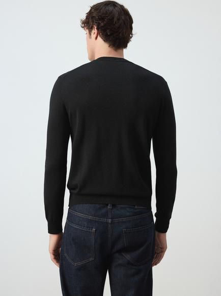 Mango Crew Neck Wool Jumper - view 2, Black