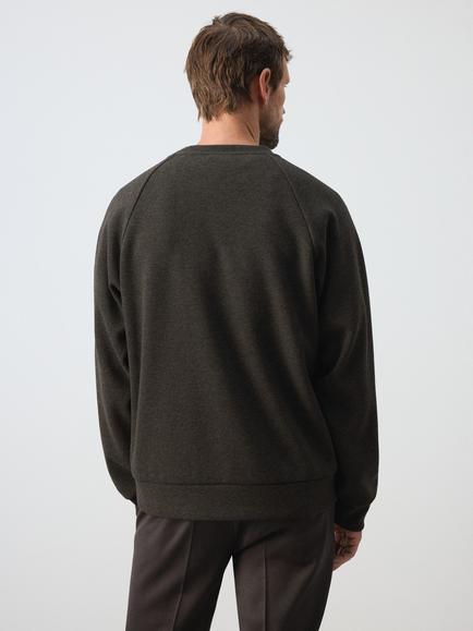 Mango Crew Neck Sweatshirt, Brown - view 2, Brown