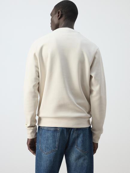 Mango Crew Neck Sweatshirt - view 2, Off White