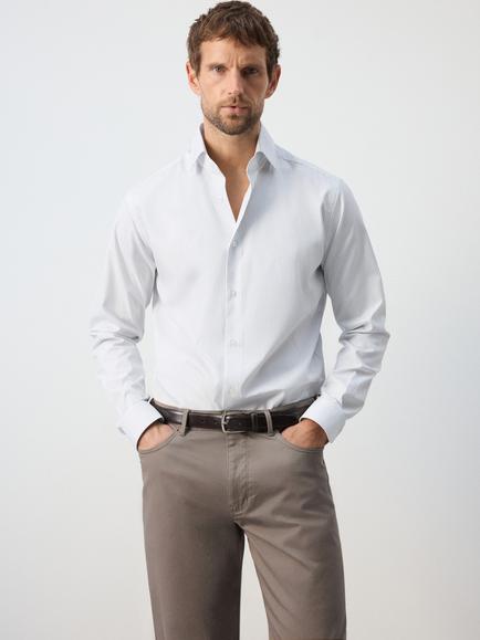 Mango Cotton Slim Fit Shirt, White, White