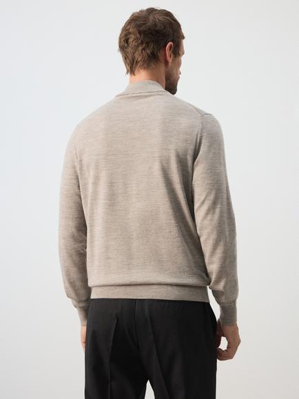 Mango Wool High Neck Jumper - view 2, Mink