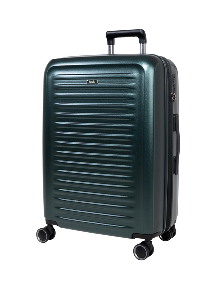 Rock Legacy Medium 67cm Expandable 8-Wheel Suitcase, 69/79L, Forest Green