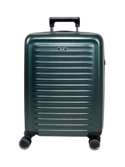 Rock Legacy Small 55cm 8-Wheel Cabin Suitcase, 36L - view 2, Forest Green