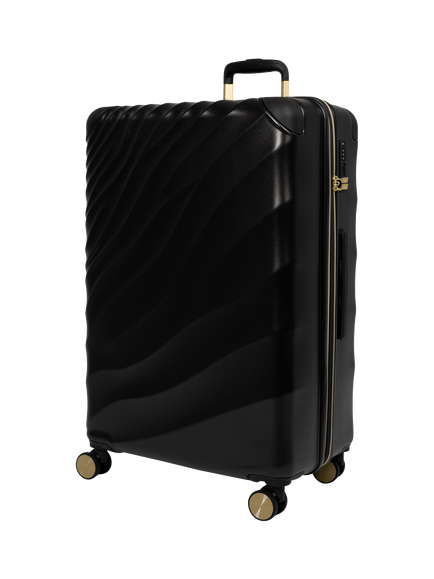 Rock Sahara Large 77cm Expandable 8-Wheel Suitcase, 87L/99L, Black